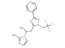 4-[5-[2-(2-methyl-1H-imidazol-1-yl)propyl]-1-(2,2,2-trifluoroethyl)-1H-1,2,4-triazol-3-yl]pyridine