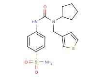 4-({[cyclopentyl(3-thienylmethyl)amino]carbonyl}amino)benzenesulfonamide