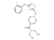 N,N-diethyl-1-{[3-(2-fluorobenzyl)-1,2,4-oxadiazol-5-yl]methyl}-4-piperidinecarboxamide