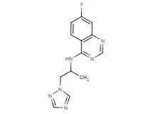 7-fluoro-N-[1-methyl-2-(1H-1,2,4-triazol-1-yl)ethyl]quinazolin-4-amine