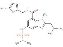 5-{[(dimethylamino)sulfonyl]amino}-2-isobutyl-1-methyl-N-[(5-methyl-2-furyl)methyl]-1H-benzimidazole-7-carboxamide