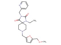 1-ethyl-8-{[5-(methoxymethyl)-2-furyl]methyl}-3-(2-pyridinylmethyl)-1,3,8-triazaspiro[4.5]decane-2,4-dione