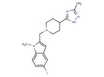 5-fluoro-1-methyl-2-{[4-(3-methyl-1H-1,2,4-triazol-5-yl)piperidin-1-yl]methyl}-1H-indole