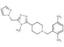 1-(2,5-dimethylbenzyl)-4-[4-methyl-5-(1H-pyrazol-1-ylmethyl)-4H-1,2,4-triazol-3-yl]piperidine