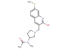 N-(1-{[2-hydroxy-7-(methylthio)-3-quinolinyl]methyl}-3-pyrrolidinyl)-N-methylacetamide