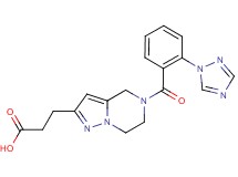 3-{5-[2-(1H-1,2,4-triazol-1-yl)benzoyl]-4,5,6,7-tetrahydropyrazolo[1,5-a]pyrazin-2-yl}propanoic acid