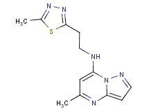 5-methyl-N-[2-(5-methyl-1,3,4-thiadiazol-2-yl)ethyl]pyrazolo[1,5-a]pyrimidin-7-amine