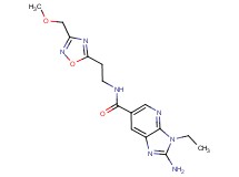 2-amino-3-ethyl-N-{2-[3-(methoxymethyl)-1,2,4-oxadiazol-5-yl]ethyl}-3H-imidazo[4,5-b]pyridine-6-carboxamide