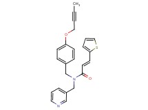 (2E)-N-[4-(2-butyn-1-yloxy)benzyl]-N-(3-pyridinylmethyl)-3-(2-thienyl)acrylamide