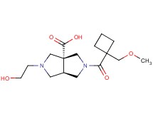 (3aR*,6aR*)-2-(2-hydroxyethyl)-5-{[1-(methoxymethyl)cyclobutyl]carbonyl}hexahydropyrrolo[3,4-c]pyrrole-3a(1H)-carboxylic acid