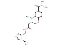 3-(2-{[(1-cyclopropyl-1H-imidazol-5-yl)methyl]amino}-2-oxoethyl)-N,N,4-trimethyl-3,4-dihydro-2H-1,4-benzoxazine-6-carboxamide