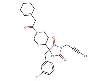 3-(2-butyn-1-yl)-5-[1-(1-cyclohexen-1-ylacetyl)-4-piperidinyl]-5-(3-fluorobenzyl)-2,4-imidazolidinedione
