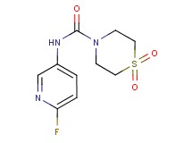 N-(6-fluoropyridin-3-yl)thiomorpholine-4-carboxamide 1,1-dioxide