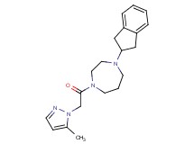 1-(2,3-dihydro-1H-inden-2-yl)-4-[(5-methyl-1H-pyrazol-1-yl)acetyl]-1,4-diazepane