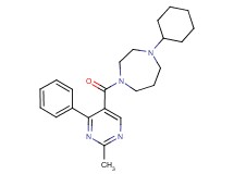 1-cyclohexyl-4-[(2-methyl-4-phenyl-5-pyrimidinyl)carbonyl]-1,4-diazepane