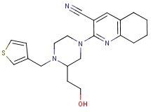 2-[3-(2-hydroxyethyl)-4-(3-thienylmethyl)-1-piperazinyl]-5,6,7,8-tetrahydro-3-quinolinecarbonitrile