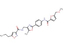 N-{[2-(4-{[5-(methoxymethyl)-2-furoyl]amino}phenyl)-5-methyl-1,3-oxazol-4-yl]methyl}-5-propyl-3-isoxazolecarboxamide