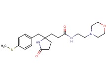 3-{2-[4-(methylthio)benzyl]-5-oxo-2-pyrrolidinyl}-N-[2-(4-morpholinyl)ethyl]propanamide