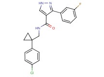 N-{[1-(4-chlorophenyl)cyclopropyl]methyl}-3-(3-fluorophenyl)-1H-pyrazole-4-carboxamide