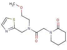 N-(2-methoxyethyl)-2-(2-oxopiperidin-1-yl)-N-(1,3-thiazol-2-ylmethyl)acetamide