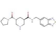 (3R*,5R*)-N-(2,1,3-benzothiadiazol-5-ylmethyl)-5-(pyrrolidin-1-ylcarbonyl)piperidine-3-carboxamide