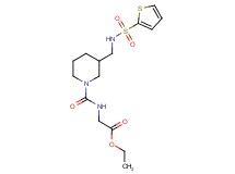 ethyl N-[(3-{[(2-thienylsulfonyl)amino]methyl}-1-piperidinyl)carbonyl]glycinate