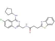3-(1,3-benzothiazol-2-yl)-N-{[6-chloro-4-(cyclopentylamino)-2-quinazolinyl]methyl}propanamide