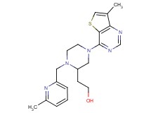 2-[1-[(6-methyl-2-pyridinyl)methyl]-4-(7-methylthieno[3,2-d]pyrimidin-4-yl)-2-piperazinyl]ethanol