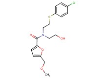 N-{2-[(4-chlorophenyl)thio]ethyl}-N-(2-hydroxyethyl)-5-(methoxymethyl)-2-furamide