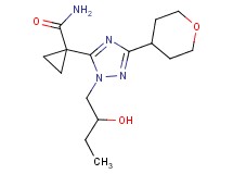 1-[1-(2-hydroxybutyl)-3-(tetrahydro-2H-pyran-4-yl)-1H-1,2,4-triazol-5-yl]cyclopropanecarboxamide