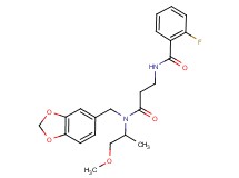 N-{3-[(1,3-benzodioxol-5-ylmethyl)(2-methoxy-1-methylethyl)amino]-3-oxopropyl}-2-fluorobenzamide