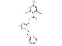 2-hydroxy-4,6-dimethyl-N-{[4-(2-phenylethyl)-4H-1,2,4-triazol-3-yl]methyl}nicotinamide