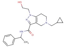 5-(cyclopropylmethyl)-1-(2-hydroxyethyl)-N-(1-phenylethyl)-4,5,6,7-tetrahydro-1H-pyrazolo[4,3-c]pyridine-3-carboxamide