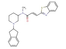 (2E)-3-(1,3-benzothiazol-2-yl)-N-[1-(2,3-dihydro-1H-inden-2-yl)-3-piperidinyl]-N-methylacrylamide