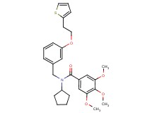 N-cyclopentyl-3,4,5-trimethoxy-N-{3-[2-(2-thienyl)ethoxy]benzyl}benzamide