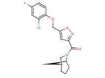 (1R*,5S*)-6-({5-[(2-chloro-4-fluorophenoxy)methyl]-3-isoxazolyl}carbonyl)-6-azabicyclo[3.2.1]octane
