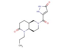 (4aS*,8aR*)-6-[(5-oxo-2,5-dihydro-1H-pyrazol-3-yl)carbonyl]-1-propyloctahydro-1,6-naphthyridin-2(1H)-one