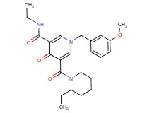 N-ethyl-5-[(2-ethyl-1-piperidinyl)carbonyl]-1-(3-methoxybenzyl)-4-oxo-1,4-dihydro-3-pyridinecarboxamide