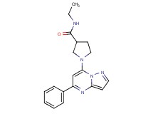 N-ethyl-1-(5-phenylpyrazolo[1,5-a]pyrimidin-7-yl)-3-pyrrolidinecarboxamide