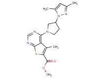 methyl 4-[3-(3,5-dimethyl-1H-pyrazol-1-yl)-1-pyrrolidinyl]-5-methylthieno[2,3-d]pyrimidine-6-carboxylate