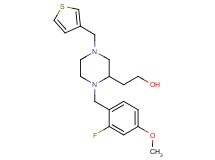 2-[1-(2-fluoro-4-methoxybenzyl)-4-(3-thienylmethyl)-2-piperazinyl]ethanol