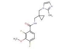 2,4-difluoro-3-methoxy-N-({1-[(2-methyl-1H-imidazol-1-yl)methyl]cyclopropyl}methyl)benzamide
