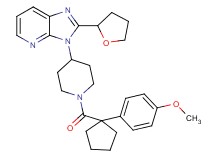 3-(1-{[1-(4-methoxyphenyl)cyclopentyl]carbonyl}-4-piperidinyl)-2-(tetrahydro-2-furanyl)-3H-imidazo[4,5-b]pyridine