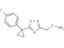 5-[1-(4-fluorophenyl)cyclopropyl]-3-[(methylthio)methyl]-1,2,4-oxadiazole