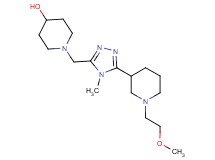 1-({5-[1-(2-methoxyethyl)piperidin-3-yl]-4-methyl-4H-1,2,4-triazol-3-yl}methyl)piperidin-4-ol