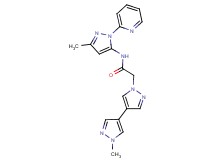 2-(1'-methyl-1H,1'H-4,4'-bipyrazol-1-yl)-N-(3-methyl-1-pyridin-2-yl-1H-pyrazol-5-yl)acetamide