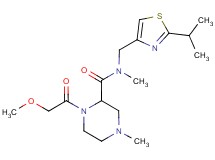 N-[(2-isopropyl-1,3-thiazol-4-yl)methyl]-1-(methoxyacetyl)-N,4-dimethyl-2-piperazinecarboxamide