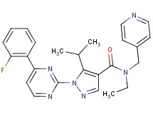 N-ethyl-1-[4-(2-fluorophenyl)-2-pyrimidinyl]-5-isopropyl-N-(4-pyridinylmethyl)-1H-pyrazole-4-carboxamide