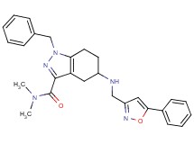 1-benzyl-N,N-dimethyl-5-{[(5-phenyl-3-isoxazolyl)methyl]amino}-4,5,6,7-tetrahydro-1H-indazole-3-carboxamide