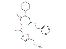 6-(benzyloxy)-1-cyclohexyl-4-[5-(methoxymethyl)-2-furoyl]-1,4-diazepan-2-one